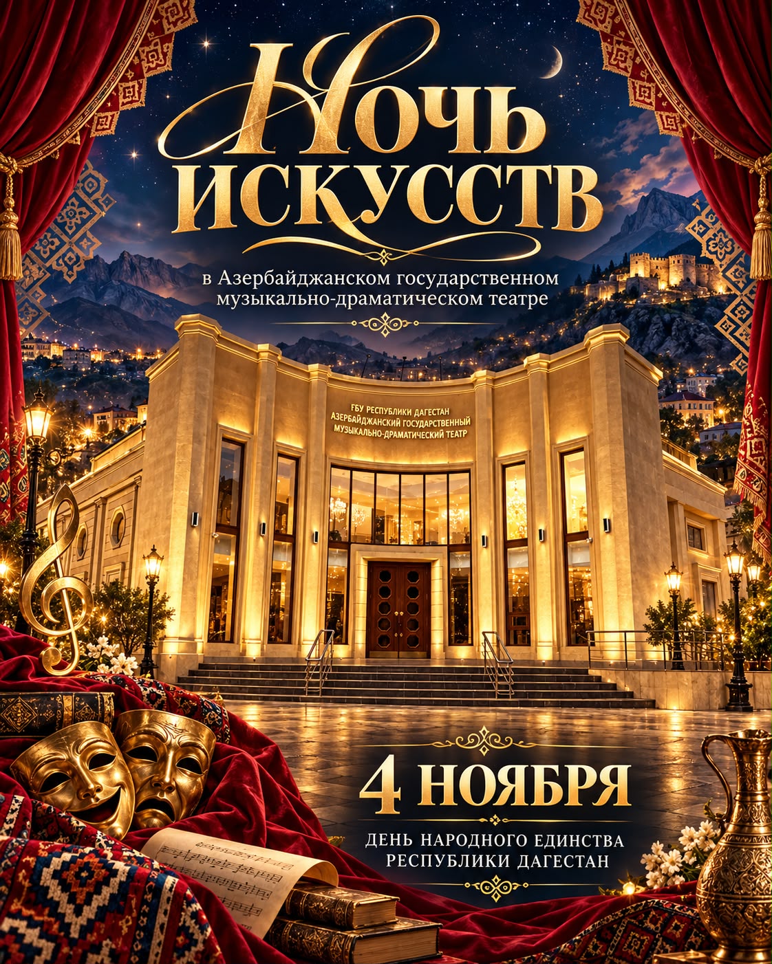 «Ночь искусств» в Азербайджанском государственном музыкально‑драматическом театре!
